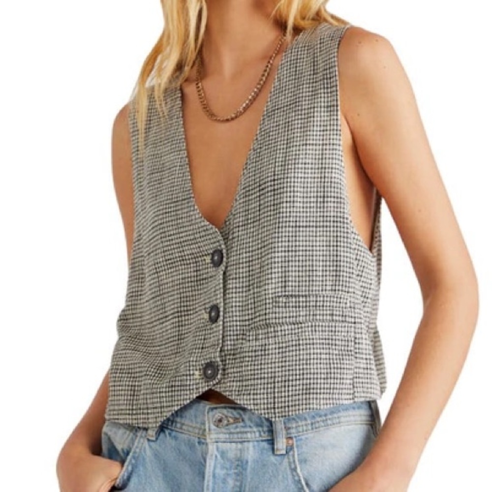 Free People We The Free Heritage Check Vest